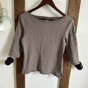 90s/Y2K Old Navy Women’s Cotton 3/4 Sleeve Top size medium 
Side sleeve pocket